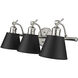 Layne 3 Light 23.32 inch Brushed Nickel Vanity Light Wall Light